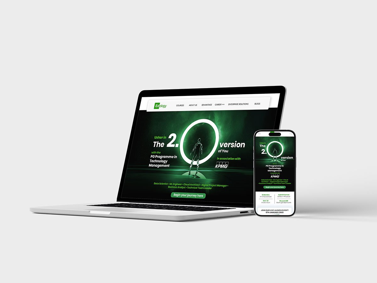 Edology X KPMG PGPTM Program Landing page