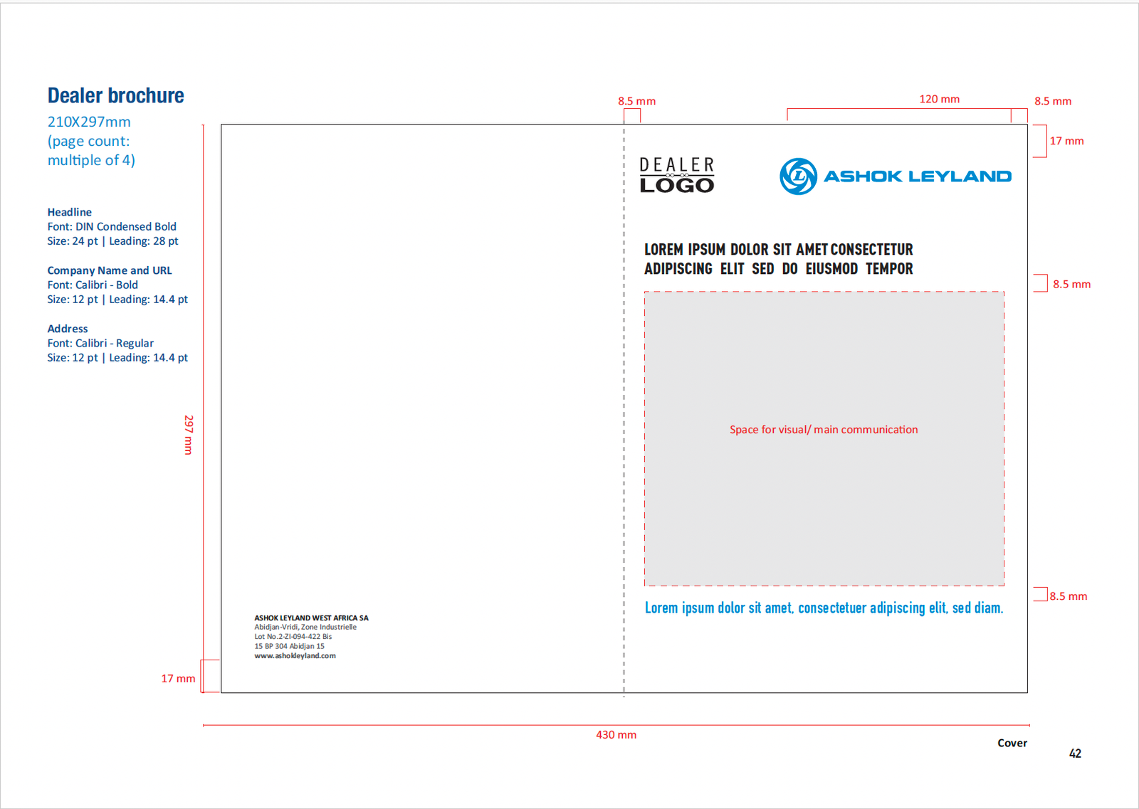 Service Centre Letterhead guidelines
