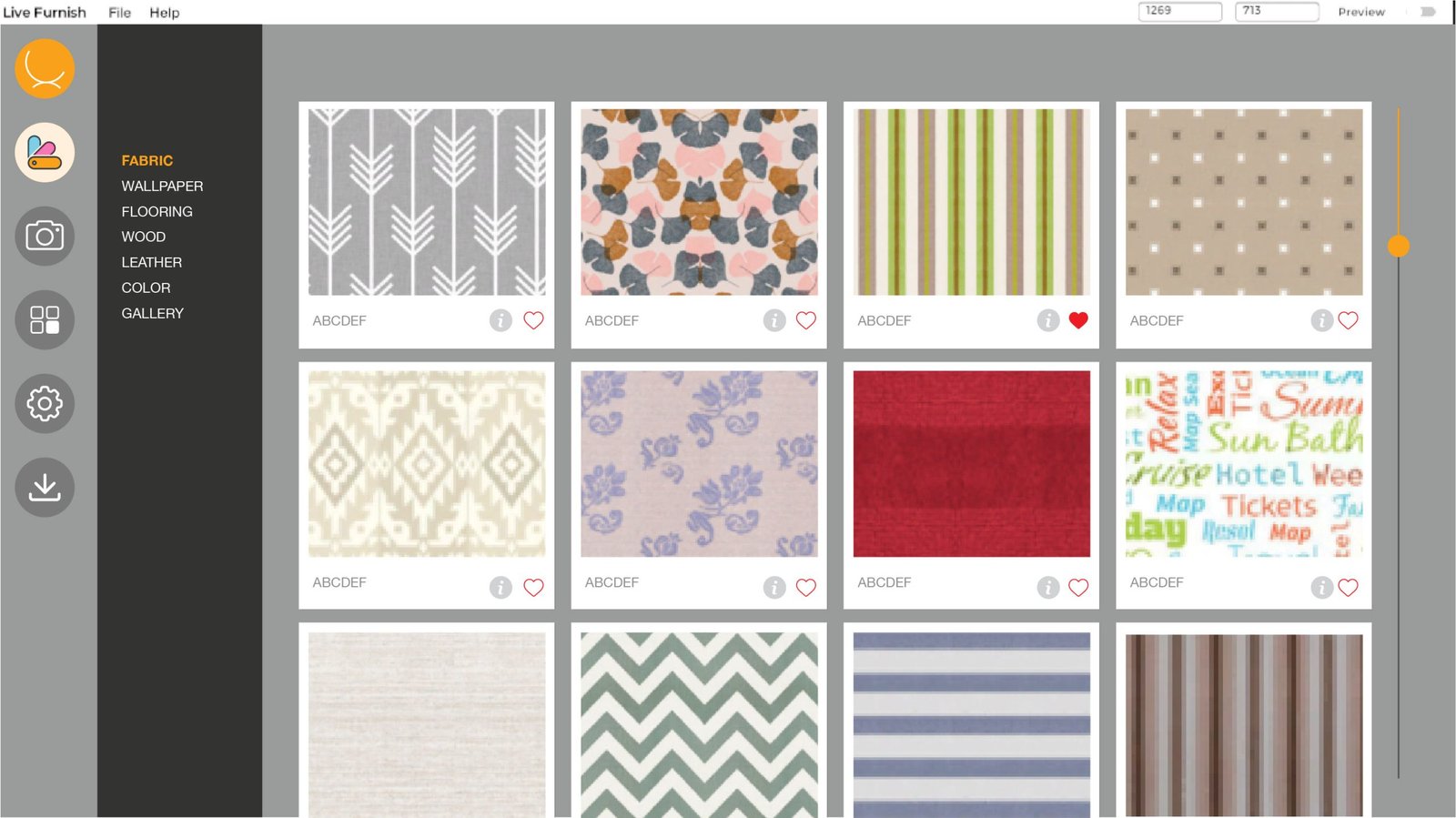 Select the fabric type