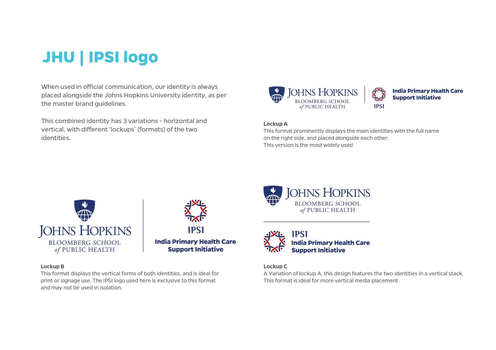 Guideline detailing the logo lockups