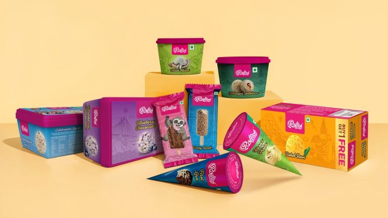 Rollick Ice Cream Packaging